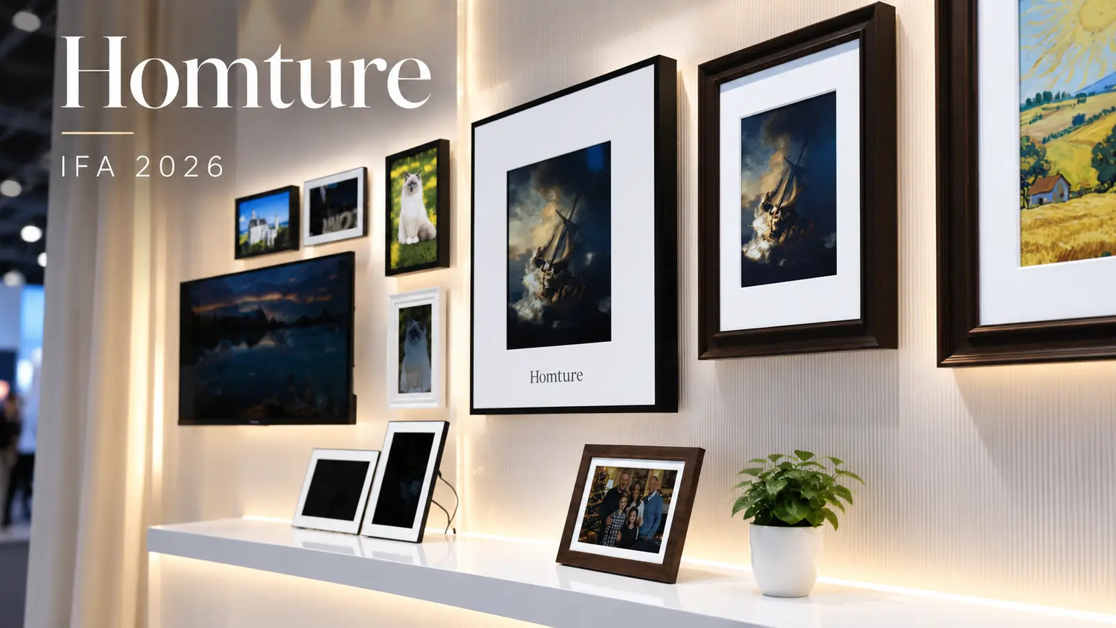 Homture präsentiert KI-Bilderrahmen und E-Ink-Leinwand