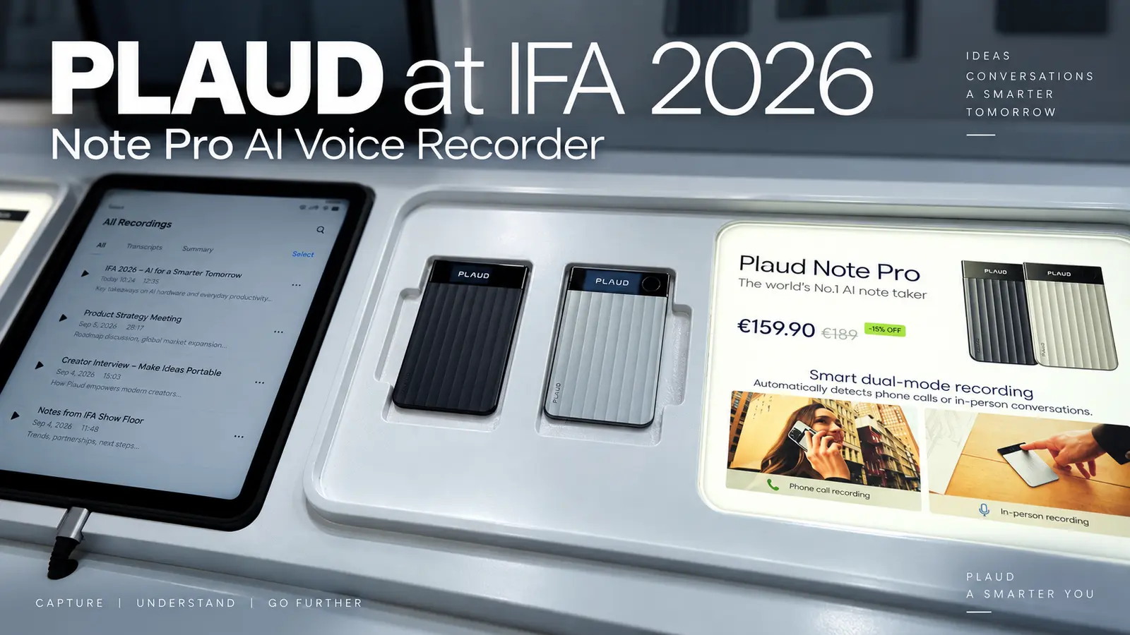 Plaud bei IFA 2026: Von Aufnahmegeräten zum KI-Assistenten