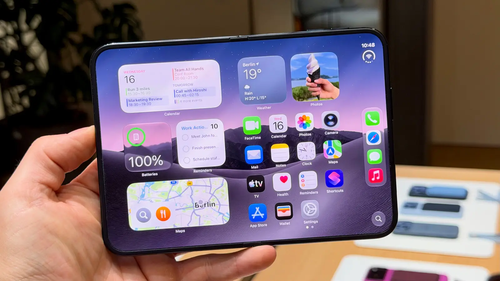 iPhone Duo: Temporäre Falten am Innendisplay über Scharnier