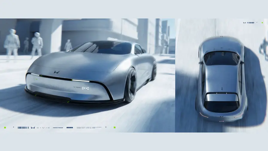 Unreal Honda Civic Hatch CGI Imagines Retro-Futurist Design