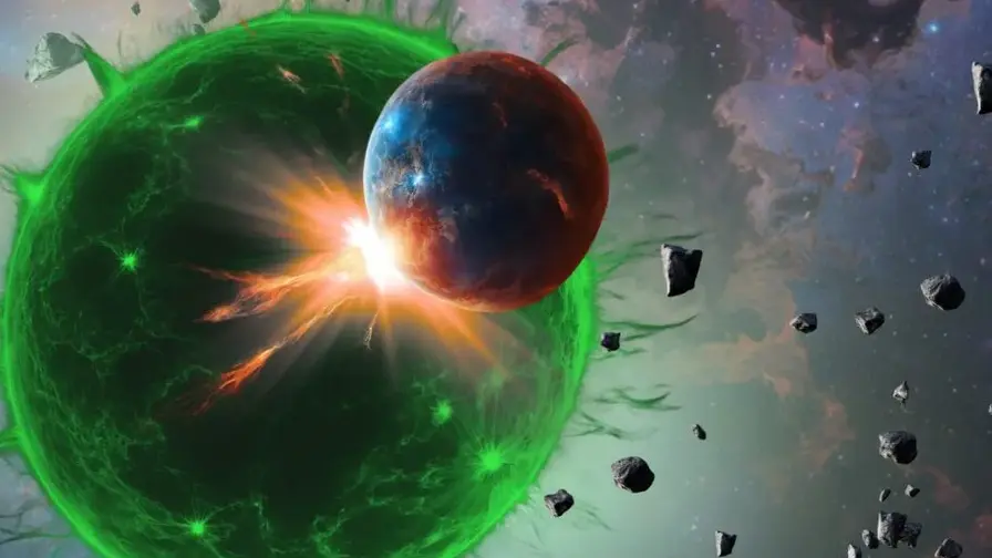 How a Planet-Eating White Dwarf Turned Brilliant Green